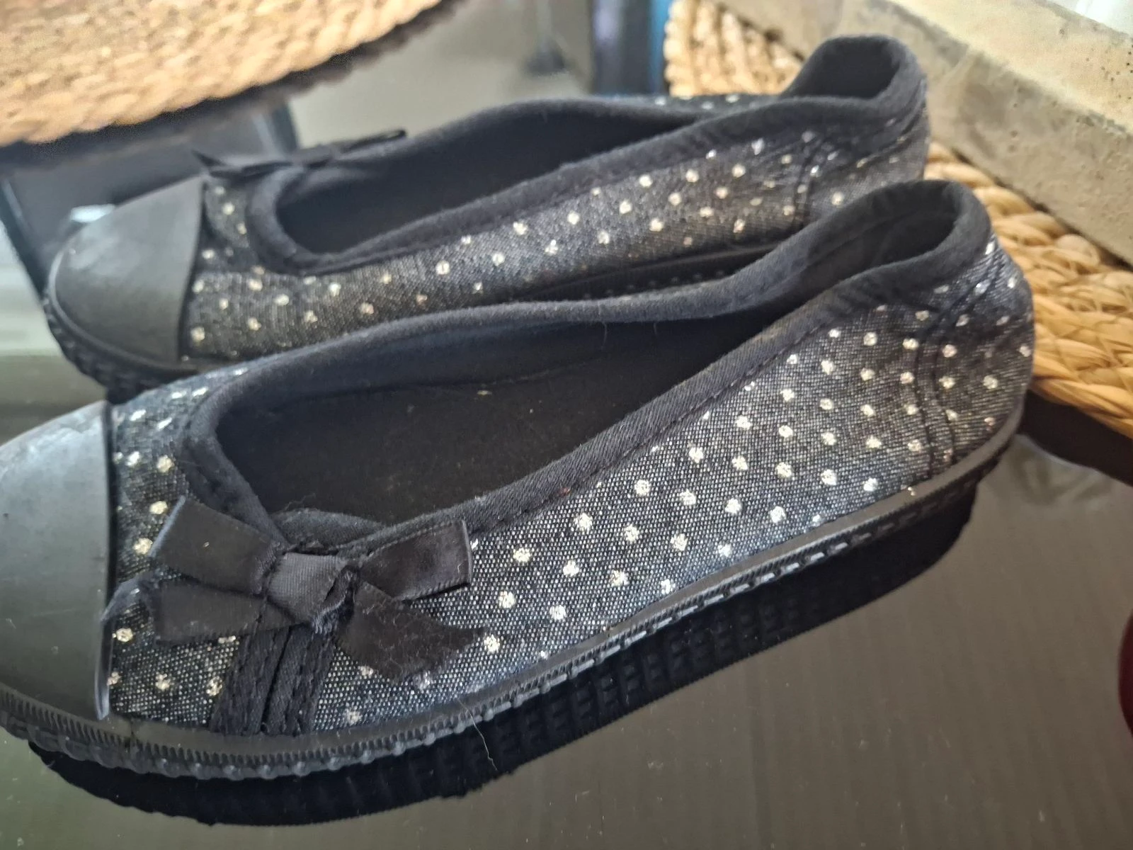 Lote de Sapatos de Verão Sandálias Rosas e Bailarinas em Tela – photo 4
